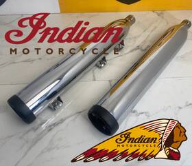 Indian 48574 Oem 19-23 Scout Icon Bobber Twenty Sixty Exhaust Slip-on Mufflers