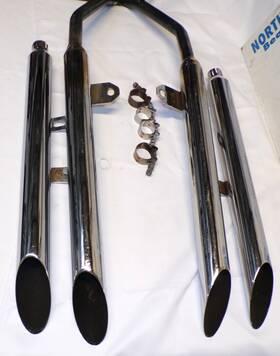 17-1105 Jardine 94-03 Honda Magna Vf750c Exhaust Muffler Pipe Set
