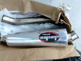 18-1014-123-02 Jardine - Rt-one Slip-on With Race Baffle Alum Muffler Stainless Cap