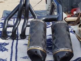 12506n Kawasaki 05 Zx636 Two Brother Exhaust System With Dual Slipon Mufflers