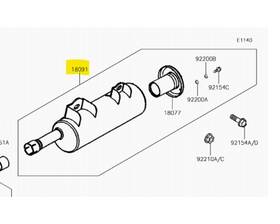 Kawasaki 18091-y001 Oem Muffler Black Brute Force Kvf300