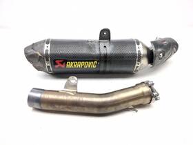 M-hz03005 Kawasaki 13-18 Zx 636 Zx6r Akrapovic Carbon Fiber Exhaust Muffler Can