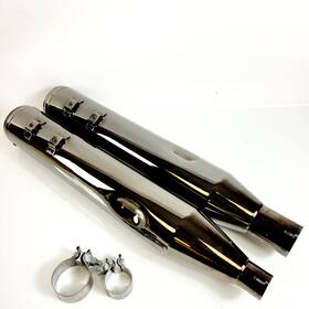 1801-1827 Khrome Werks 4.50 Inch Hp-plus Eclipse Race Tip Mufflers For Harley 17-up Touring