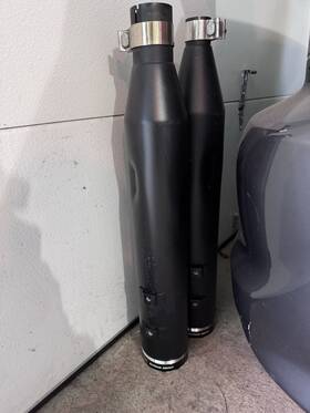 201670 Khrome Werks Hp Plus Inch Scorched Chrome Eclipse 4.5 Slip-on Mufflers Harley M8 Fl