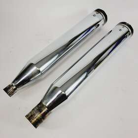 202735 Khrome Werks Harley M8 Touting 4.5in Hp-plus Slip-ons Chrome With Black Tracer Tip