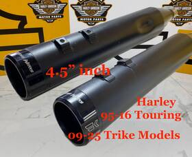 47896 Khrome Werks 95-25 Harley Touring 4.5 Inch Hp Plus Slip On Mufflers Tips End Caps