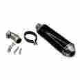 Kw-er6-muffler Crb Exhaust Muffler Removable Silencer Mid-pipe For Kawasaki Er6n Black