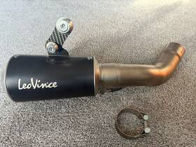15204b Leo Vince Used Lv-10 Black Stainless Steel Slip On Exhaust Muffler