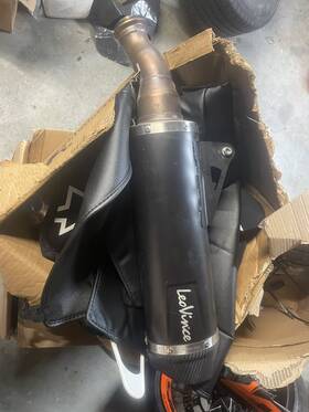 14303e Leovince Leo Vince - Lv One Evo Slip-on Carbon Fiber Muffler 19 -24 Ktm 690 Smcr