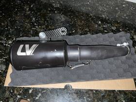 15212fb Leovince 18-23 Yamaha Mt03 Mt 03 Leo Vince Lv-10 Exhaust Slip On Black Edition 19 20 21