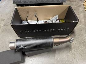 8760m Leovince Leo Vince -gp Corsa Slip-on Carbon Fiber Matte Kawasaki Ninja 400/500