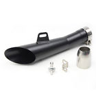 Mg171300312-b Unbranded New Universal Motorcycle Black Rear Exhaust Pipe Muffler Silencer