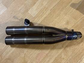 92r-01 Mivv Me080 Double Gun Titanium Slip-on Exhaust For Yamaha R3/mt03