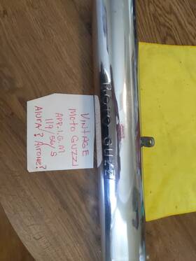 Moto Guzzi 119/56/s Vintagemoto Muffler Slip On. 1950 Or 60s Maybe. Nice Solid