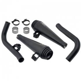 Mte155 Motone Saturn V Slip Ons Exhaust - Black Triumph Bobber