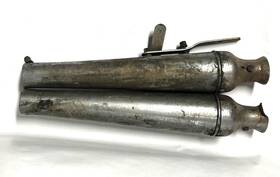03875623985630868476479 Muff Vintage Rat Cocktail Shaker Mufflers Chopper Bobber Triumph Harley Mcm Bates