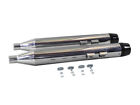 30-4053 Muffler .. Black Length Chrome Fits Set " Flt Medium Ends 4 1995-up Tapered