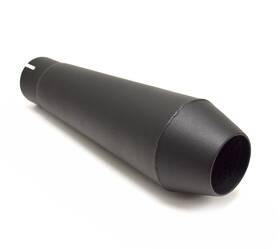 Niche Cycle Supply Ncs-2250-12-bs 12 Inch Stainless Steel Performance Reverse Cone Slip-on Satin Black 2.25 Inlet