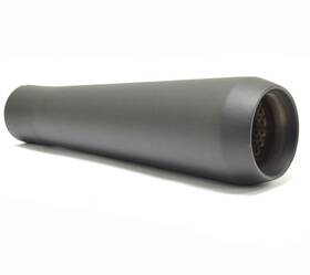 Niche Cycle Supply Ncs-bm2500-13b 13 Inch Big Mouth Reverse Cone Stainless Steel Muffler- Satin Black 2.5 Inlet