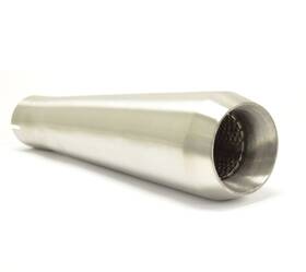 Niche Cycle Supply Ncs-bm2500-13s 13 Inch Big Mouth Reverse Cone Stainless Steel Slip-on Muffler Megaphone 2.5 Inlet