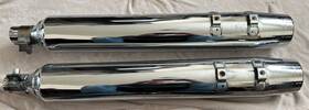 64900244a Oem Genuine Harley 17-23 Tri-glide Exhaust Mufflers Tail Pipes Chrome Stock