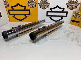 P550rc Python 45899 Harley 95-16 Touring Chrome 3.5 Inch Mufflers Exhausts Black Tips