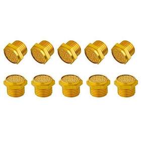 Quickun 767065337129 Pneumatic Muffler Silencer 1/4 Male Thread Brass Air Exhaust Sintered B