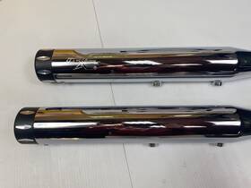 43943 Rc Components Rcx Harley 07-17 Softail Heritage Deluxe Fat Boy 3 Inch Exhaust Mufflers Slip Ons
