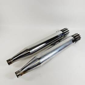 B-12-133 Rc Components Rcx Chrome 95-16 Harley Touring 4 Inch Exhaust Excalibur Eclipse Tips