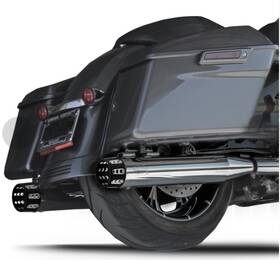 Rcx102c-14e Rc Components Rcx Gatlin 4 Inch Slip On Chrome Mufflers Eclipse Tips Harley Touring