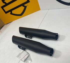 Rcx224b-sb Rc Components Rcx Harley 18-24 Softail Heritage Deluxe 3 Inch Exhaust Mufflers Slip Ons