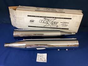 Rcx112c-24c Rc Exhaust Used 4.5 Inch Slip On Rage Twin Muffler With Chrome Tips