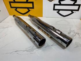 46047 Rinehart Harley-davidson 95-16 Rineharts Touring Chrome 4 Inch Mufflers Exhausts