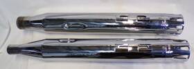 500-0106-merge Rinehart Harley Flh Flt Racing 4 Inch Slip-on Mufflers Merge End Cap