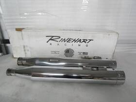 500-0182c Rinehart 17-24 Harley Davidson Touring Dbx40 4 Inch Mufflers Chrome With Caps