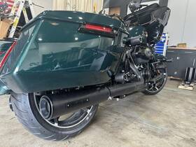 500-1103 Rinehart Hp45 Midnight Edition Slip-on Muffler For Harley Touring