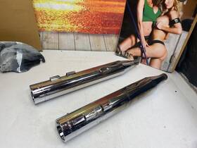43176 Rinehart Racing 96-16 Harley-davidson Touring Mufflers Chrome