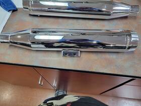 500-1206c Rinehart Racing Chrome Mufflers