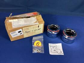 900-0101 Rinehart Racing New Open Box 4 Inch Chrome End Caps