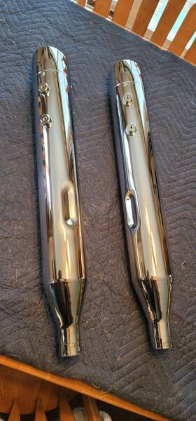32005-sb2 Rush Exhaust - 4 Inch Big Louie Slip-on Tip Compatible Chrome
