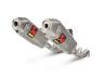 Crf450r-crf450rx S-h4so8-ciqta Akrapovic Dual Mufflers With Spark Arrestor Honda