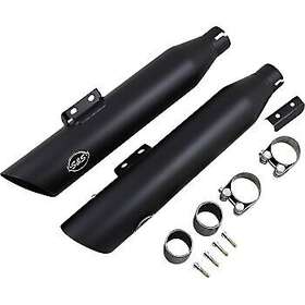 550-0752bs S&s Cycle 550-0752b Slash Cut 50 State Slip-on Mufflers For Harley 18-22 Fat Boy / Slim Fxbb