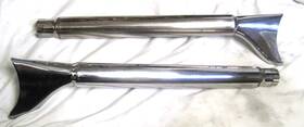 Ds-200135 Samson 84 Up Harley Softail Chrome Fishtail 26 Inch Exhaust Pipe Muffler S-213