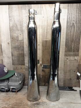 Y-115 Samson Yamaha Xv17 Road Star Vintage Rolled Thunder Oval Mufflers Rare