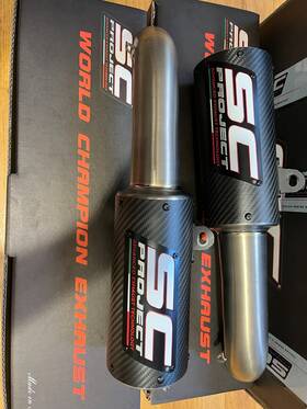 D31-t68c Sc Project Cr-t Exhaust For Ducati Hypermotard 950 Midpipe And Mufflers