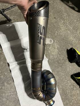 T18c-lt41t Sc Project Triumph Street Triple 765 S/r/rs 17-19 Titanium Slip-on Muffler