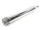 Scm.305.4.2 Acm Single Chrome Swiss Cheese Muffler Exhaust Pipe Harley Touring