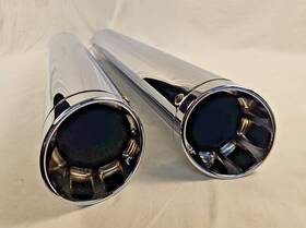 Hdmf-401721cc Sharkroad Harley Davidson Chrome Slip On Mufflers M8 Touring