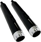 La-1193-02 Slip-ons Chrome Black Tips Tru-power 3.5in La - Choppers