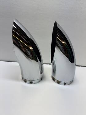 108-8022 Super Trapp Harley Touring 3.5 Inch Turn Down Out Muffler End Cap Tips